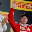 Nico Rosberg (GER) Mercedes AMG F1 and Kimi Raikkonen (FIN) Ferrari celebrate with thr trophy at Formula One World Championship, Rd4, Russian Grand Prix, Race, Sochi Autodrom, Sochi, Krasnodar Krai, Russia, Sunday 1 May 2016. © Sutton Motorsport Images