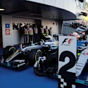 Race winner Nico Rosberg (GER) Mercedes-Benz F1 W07 Hybrid AND Lewis Hamilton (GBR) Mercedes-Benz F1 W07 Hybrid arrive in parc ferme at Formula One World Championship, Rd4, Russian Grand Prix, Race, Sochi Autodrom, Sochi, Krasnodar Krai, Russia, Sunday 1 May 2016. © Sutton Motorsport Images