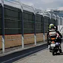Race retiree Nico Hulkenberg (GER) Force India F1 on a scooter at Formula One World Championship, Rd4, Russian Grand Prix, Race, Sochi Autodrom, Sochi, Krasnodar Krai, Russia, Sunday 1 May 2016. © Sutton Motorsport Images