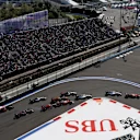 Nico Rosberg (GER) Mercedes-Benz F1 W07 Hybrid leads at the start of the race at as Daniil Kvyat (RUS) Red Bull Racing RB12 hits Sebastian Vettel (GER) Ferrari SF16-H Formula One World Championship, Rd4, Russian Grand Prix, Race, Sochi Autodrom, Sochi, Krasnodar Krai, Russia, Sunday 1 May 2016. © Sutton Motorsport Images