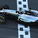 Race winner Nico Rosberg (GER) Mercedes-Benz F1 W07 Hybrid crosses the line at Formula One World Championship, Rd4, Russian Grand Prix, Race, Sochi Autodrom, Sochi, Krasnodar Krai, Russia, Sunday 1 May 2016. © Sutton Motorsport Images