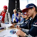 Max Verstappen (NED) Scuderia Toro Rosso and Carlos Sainz jr (ESP) Scuderia Toro Rosso at the autograph session at Formula One World Championship, Rd4, Russian Grand Prix, Race, Sochi Autodrom, Sochi, Krasnodar Krai, Russia, Sunday 1 May 2016. © Sutton Motorsport Images