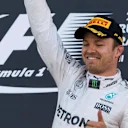 Race winner Nico Rosberg (GER) Mercedes AMG F1 celebrates on the podium at Formula One World Championship, Rd4, Russian Grand Prix, Race, Sochi Autodrom, Sochi, Krasnodar Krai, Russia, Sunday 1 May 2016. © Sutton Motorsport Images