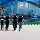 Nico Hulkenberg (GER) Force India F1 walks the track at Formula One World Championship, Rd4, Russian Grand Prix, Preparations, Sochi Autodrom, Sochi, Krasnodar Krai, Russia, Thursday 28 April 2016. © Sutton Motorsport Images