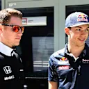 Stoffel Vandoorne (BEL) McLaren and Pierre Gasly (FRA) at Formula One World Championship, Rd4, Russian Grand Prix, Preparations, Sochi Autodrom, Sochi, Krasnodar Krai, Russia, Thursday 28 April 2016. © Sutton Motorsport Images