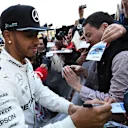 Lewis Hamilton (GBR) Mercedes AMG F1 signs autographs for the fans at Formula One World Championship, Rd4, Russian Grand Prix, Preparations, Sochi Autodrom, Sochi, Krasnodar Krai, Russia, Thursday 28 April 2016. © Sutton Motorsport Images