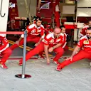 Ferrari mechanics perform warm up exercises at Formula One World Championship, Rd4, Russian Grand Prix, Preparations, Sochi Autodrom, Sochi, Krasnodar Krai, Russia, Thursday 28 April 2016. © Sutton Motorsport Images