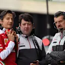 Massimo Rivola (ITA) Ferrari, Dave O'Ryan (GBR) Haas F1 Team Manager and Guenther Steiner (ITA) Haas F1 Team Prinicipal at Formula One Testing, Day One, Silverstone, England, Tuesday 12 July 2016. © Sutton Images