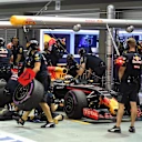 Max Verstappen (NED) Red Bull Racing RB12 makes a practice pitstop at Formula One World Championship, Rd15, Singapore Grand Prix, Practice, Marina Bay Street Circuit, Singapore, Friday 16 September 2016. © Sutton Images