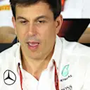 Toto Wolff (AUT) Mercedes AMG F1 Director of Motorsport in the Press Conference at Formula One World Championship, Rd15, Singapore Grand Prix, Practice, Marina Bay Street Circuit, Singapore, Friday 16 September 2016. © Sutton Images