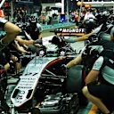 Nico Hulkenberg (GER) Force India VJM09 pit stop at Formula One World Championship, Rd15, Singapore Grand Prix, Practice, Marina Bay Street Circuit, Singapore, Friday 16 September 2016. © Sutton Images