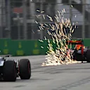 Max Verstappen (NED) Red Bull Racing RB12 sparks at Formula One World Championship, Rd15, Singapore Grand Prix, Qualifying, Marina Bay Street Circuit, Singapore, Saturday 17 September 2016. © Sutton Images