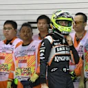 Sergio Perez (MEX) Force India in parc ferme at Formula One World Championship, Rd15, Singapore Grand Prix, Qualifying, Marina Bay Street Circuit, Singapore, Saturday 17 September 2016. © Sutton Images
