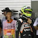 Sergio Perez (MEX) Force India in parc ferme at Formula One World Championship, Rd15, Singapore Grand Prix, Qualifying, Marina Bay Street Circuit, Singapore, Saturday 17 September 2016. © Sutton Images