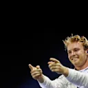 Race winner Nico Rosberg (GER) Mercedes AMG F1 celebrates in parc ferme at Formula One World Championship, Rd15, Singapore Grand Prix, Race, Marina Bay Street Circuit, Singapore, Sunday 18 September 2016. © Sutton Images