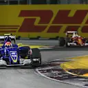 Felipe Nasr (BRA) Sauber C35 at Formula One World Championship, Rd15, Singapore Grand Prix, Race, Marina Bay Street Circuit, Singapore, Sunday 18 September 2016. © Sutton Images