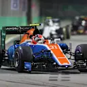 Esteban Ocon (FRA) Manor Racing MRT05 at Formula One World Championship, Rd15, Singapore Grand Prix, Race, Marina Bay Street Circuit, Singapore, Sunday 18 September 2016. © Sutton Images