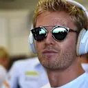 Nico Rosberg (GER) Mercedes AMG F1 with headphones on the drivers parade at Formula One World Championship, Rd15, Singapore Grand Prix, Race, Marina Bay Street Circuit, Singapore, Sunday 18 September 2016. © Sutton Images