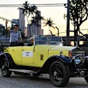 Esteban Ocon (FRA) Manor Racing on the drivers parade at Formula One World Championship, Rd15, Singapore Grand Prix, Race, Marina Bay Street Circuit, Singapore, Sunday 18 September 2016. © Sutton Images