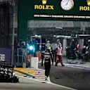 Nico Hulkenberg (GER) Force India VJM09 crashes out of the race at Formula One World Championship, Rd15, Singapore Grand Prix, Race, Marina Bay Street Circuit, Singapore, Sunday 18 September 2016. © Sutton Images