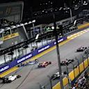 Nico Hulkenberg (GER) Force India VJM09 crashes at the start of the race at Formula One World Championship, Rd15, Singapore Grand Prix, Race, Marina Bay Street Circuit, Singapore, Sunday 18 September 2016. © Sutton Images