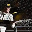 Race winner Nico Rosberg (GER) Mercedes AMG F1 celebrates on the podium with the champagne at Formula One World Championship, Rd15, Singapore Grand Prix, Race, Marina Bay Street Circuit, Singapore, Sunday 18 September 2016. © Sutton Images