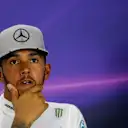 Lewis Hamilton (GBR) Mercedes AMG F1 in the Press Conference at Formula One World Championship, Rd15, Singapore Grand Prix, Race, Marina Bay Street Circuit, Singapore, Sunday 18 September 2016. © Sutton Images