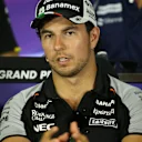 Sergio Perez (MEX) Force India in the Press Conference at Formula One World Championship, Rd15, Singapore Grand Prix, Preparations, Marina Bay Street Circuit, Singapore, Thursday 15 September 2016. © Sutton Images