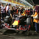 Fans and the Red Bull Racing RB12 at Formula One World Championship, Rd15, Singapore Grand Prix, Preparations, Marina Bay Street Circuit, Singapore, Thursday 15 September 2016. © Sutton Images