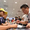 Felipe Nasr (BRA) Sauber at the fans autograph session at Formula One World Championship, Rd15, Singapore Grand Prix, Preparations, Marina Bay Street Circuit, Singapore, Thursday 15 September 2016. © Sutton Images