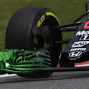 Jenson Button (GBR) McLaren MP4-31 with aero paint on front wing at Formula One World Championship, Rd5, Spanish Grand Prix, Practice, Barcelona, Spain, Friday 13 May 2016. © Sutton Motorsport Images