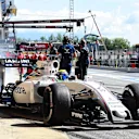 Felipe Massa (BRA) Williams FW38 burn out at Formula One World Championship, Rd5, Spanish Grand Prix, Practice, Barcelona, Spain, Friday 13 May 2016. © Sutton Motorsport Images
