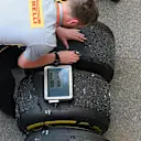 Pirelli engineers and Pirelli tyres at Formula One World Championship, Rd5, Spanish Grand Prix, Practice, Barcelona, Spain, Friday 13 May 2016. © Sutton Motorsport Images