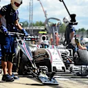 Valtteri Bottas (FIN) Williams FW38 pit stop at Formula One World Championship, Rd5, Spanish Grand Prix, Practice, Barcelona, Spain, Friday 13 May 2016. © Sutton Motorsport Images