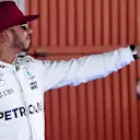 Pole sitter Lewis Hamilton (GBR) Mercedes AMG F1 celebrates in parc ferme at Formula One World Championship, Rd5, Spanish Grand Prix, Qualifying, Barcelona, Spain, Saturday 14 May 2016. © Sutton Motorsport Images