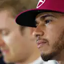 Pole sitter Lewis Hamilton (GBR) Mercedes AMG F1 in the Press Conference at Formula One World Championship, Rd5, Spanish Grand Prix, Qualifying, Barcelona, Spain, Saturday 14 May 2016. © Sutton Images