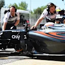 Jenson Button (GBR) McLaren MP4-31 at Formula One World Championship, Rd5, Spanish Grand Prix, Qualifying, Barcelona, Spain, Saturday 14 May 2016. © Sutton Motorsport Images