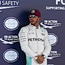 Pole sitter Lewis Hamilton (GBR) Mercedes AMG F1 in parc ferme at Formula One World Championship, Rd5, Spanish Grand Prix, Qualifying, Barcelona, Spain, Saturday 14 May 2016. © Sutton Motorsport Images