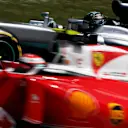 Nico Rosberg (GER) Mercedes-Benz F1 W07 Hybrid and Sebastian Vettel (GER) Ferrari SF16-H at Formula One World Championship, Rd5, Spanish Grand Prix, Qualifying, Barcelona, Spain, Saturday 14 May 2016. © Sutton Images