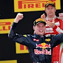 Race winner Max Verstappen (NED) Red Bull Racing celebrates on the podium at Formula One World Championship, Rd5, Spanish Grand Prix, Race, Barcelona, Spain, Sunday 15 May 2016. © Sutton Motorsport Images