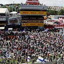 (L to R): Kimi Raikkonen (FIN) Ferrari, race winner Max Verstappen (NED) Red Bull Racing and Sebastian Vettel (GER) Ferrari celebrate on the podium at Formula One World Championship, Rd5, Spanish Grand Prix, Race, Barcelona, Spain, Sunday 15 May 2016. © Sutton Motorsport Images