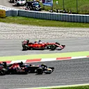 Carlos Sainz (ESP) Scuderia Toro Rosso STR11 and Kimi Raikkonen (FIN) Ferrari SF16-H battle for position at Formula One World Championship, Rd5, Spanish Grand Prix, Race, Barcelona, Spain, Sunday 15 May 2016. © Sutton Motorsport Images