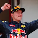 Race winner Max Verstappen (NED) Red Bull Racing celebrates on the podium at Formula One World Championship, Rd5, Spanish Grand Prix, Race, Barcelona, Spain, Sunday 15 May 2016. © Sutton Images
