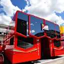 Ferrari motorhome at Formula One World Championship, Rd5, Spanish Grand Prix, Preparations, Barcelona, Spain, Wednesday 11 May 2016. © Sutton Images