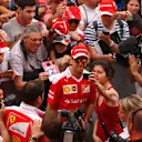 Sebastian Vettel (GER) Ferrari selfie with the fans at Formula One World Championship, Rd5, Spanish Grand Prix, Preparations, Barcelona, Spain, Thursday 12 May 2016. © Sutton Images