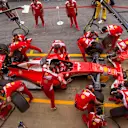 Ferrari pit stop practice at Formula One World Championship, Rd5, Spanish Grand Prix, Preparations, Barcelona, Spain, Thursday 12 May 2016. © Sutton Images