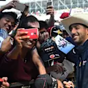 Daniel Ricciardo (AUS) Red Bull Racing fans selfie at Formula One World Championship, Rd18, United States Grand Prix, Practice, Circuit of the Americas, Austin, Texas, USA, Friday 21 October 2016. © Sutton Images