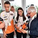 Bernie Ecclestone (GBR) CEO Formula One Group (FOM) presents the F1 in Schools Winning Trophy to Infinite Racing from Greece at Formula One World Championship, Rd18, United States Grand Prix, Practice, Circuit of the Americas, Austin, Texas, USA, Friday 21 October 2016. © Sutton Images