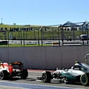 Max Verstappen (NED) Red Bull Racing RB12 and Nico Rosberg (GER) Mercedes-Benz F1 W07 Hybrid at Formula One World Championship, Rd18, United States Grand Prix, Practice, Circuit of the Americas, Austin, Texas, USA, Friday 21 October 2016. © Sutton Images