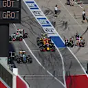 Nico Hulkenberg (GER) Force India VJM09, Max Verstappen (NED) Red Bull Racing RB12, Jolyon Palmer (GBR) Renault Sport F1 Team RS16 and Esteban Gutierrez (MEX) Haas VF-16 at Formula One World Championship, Rd18, United States Grand Prix, Qualifying, Circuit of the Americas, Austin, Texas, USA, Saturday 22 October 2016. © Sutton Images